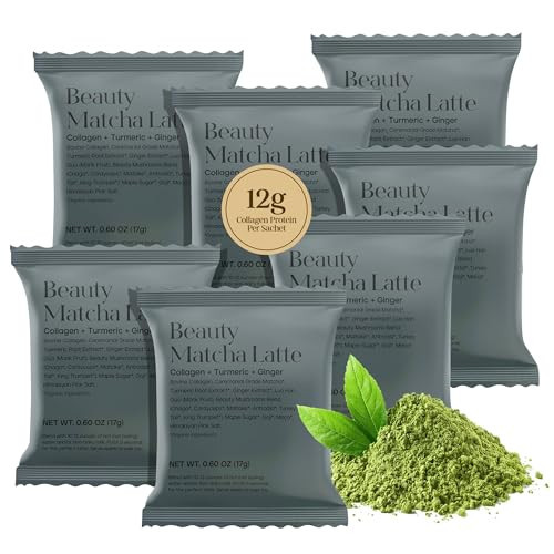 Kroma’s Beauty Matcha Latte Powder 0.60 Oz, 17g, 7 Servings – Collagen Ceremonial Grade Matcha Green Tea with Protein for Glowing Skin & Hair Support w/ Bovine Collagen, Ginger & Turmeric - Premium Matcha Powder w/ Adaptogenic Mushrooms | Amazon (US)