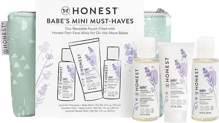 The Honest Company Babe's Mini Must Haves Gift Set Travel Size Hypoallergenic Lavender Bathtime E... | Amazon (US)