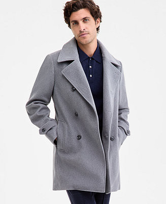 Tommy Hilfiger Men's Classic-Fit Double Breasted Overcoat  - Macy's | Macy's