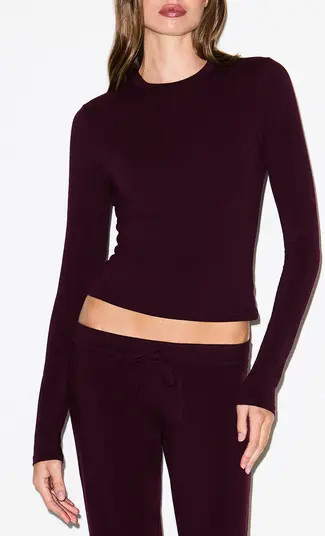 Stretch Cotton Jersey Long Sleeve T-Shirt | Nordstrom