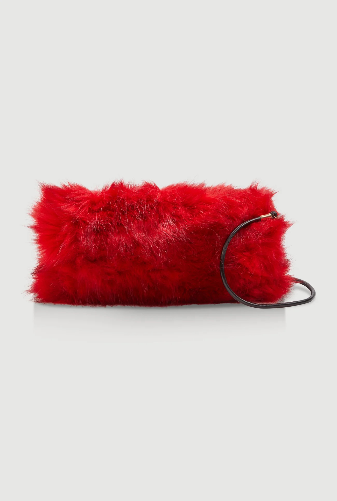 Faux Fur Hand Muff Crossbody Clutch Bag | Rainbow Shops