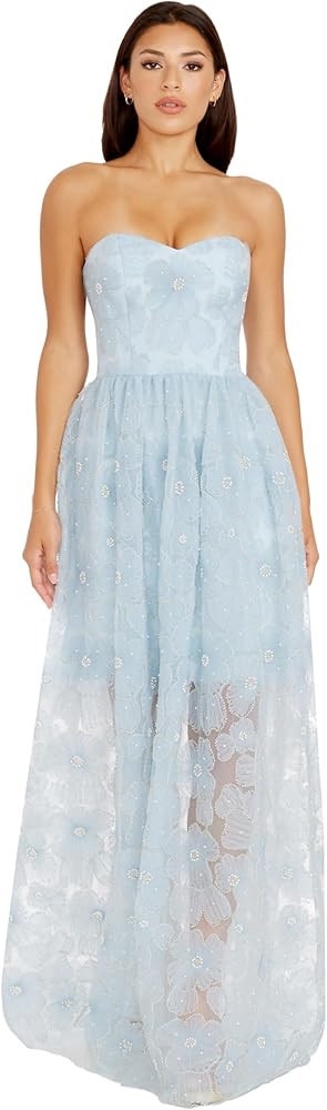 Dress the Population Women's Audrina Fit and Flare Maxi Dress | Amazon (US)