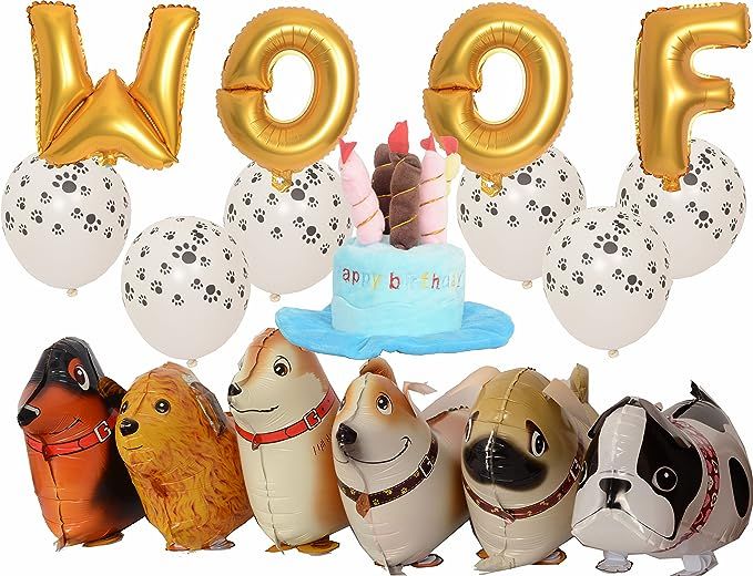 Walking Animal Balloons Pet Dog balloons - 6pcs Puppy Dogs Birthday Party Supplies Kids Balloons ... | Amazon (US)