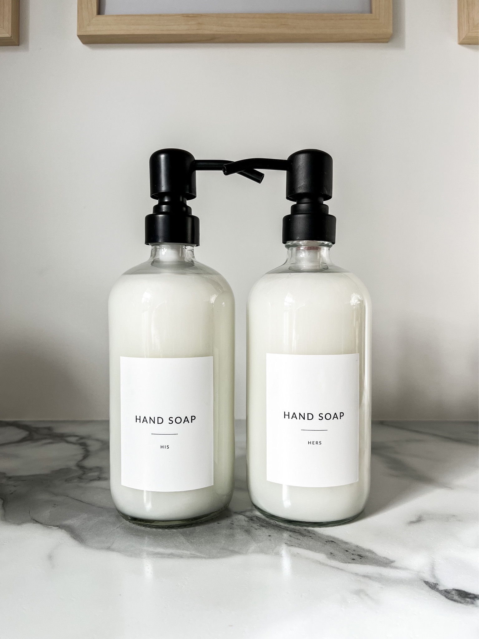 His & Hers

+ minimalist custom / personalized labels
+ 4 pack soap dispensers 16oz clear glass with matte black stainless steel rust proof pump

#bathroomdecor #farmhouse

#LTKunder50 #LTKstyletip #LTKhome