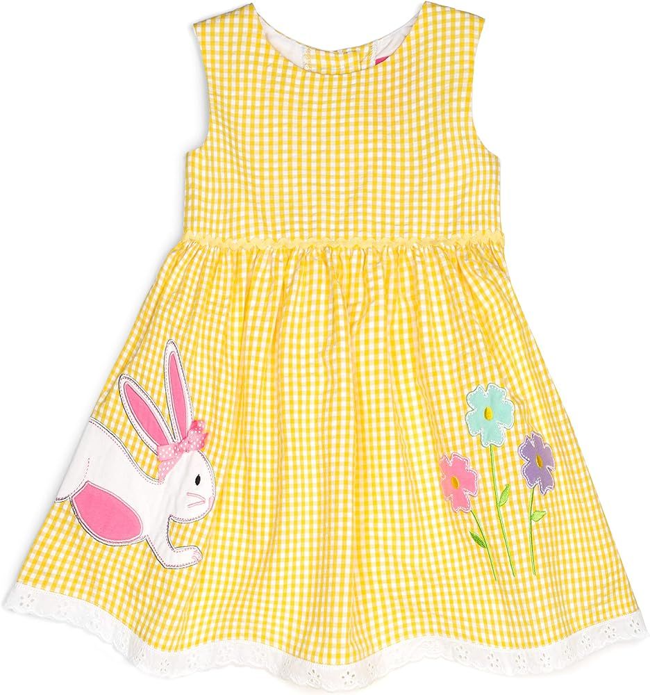 Good Lad Toddler Girls Yellow Seersucker Easter Dress | Amazon (US)