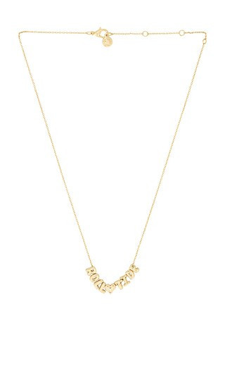 BaubleBar University Of Alabama Slogan Bubble Necklace in Metallic Gold. | Revolve Clothing (Global)