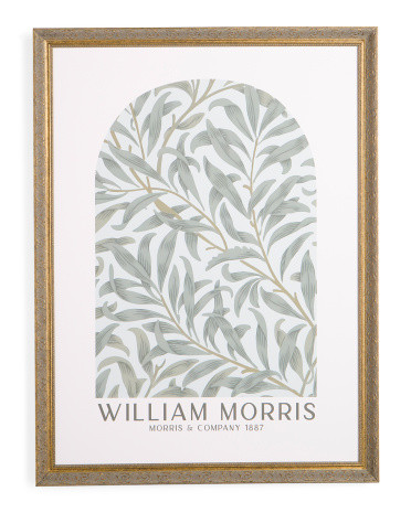 24x32 Arched William Morris Patina Gold Tone Frame Art | TJ Maxx
