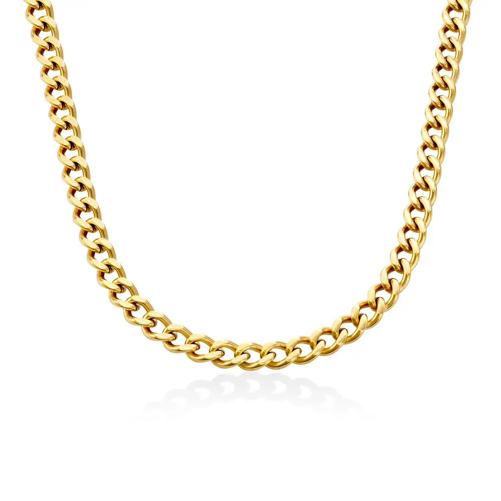 Harper Cuban Link Necklace in 18k Gold Plating | MYKA