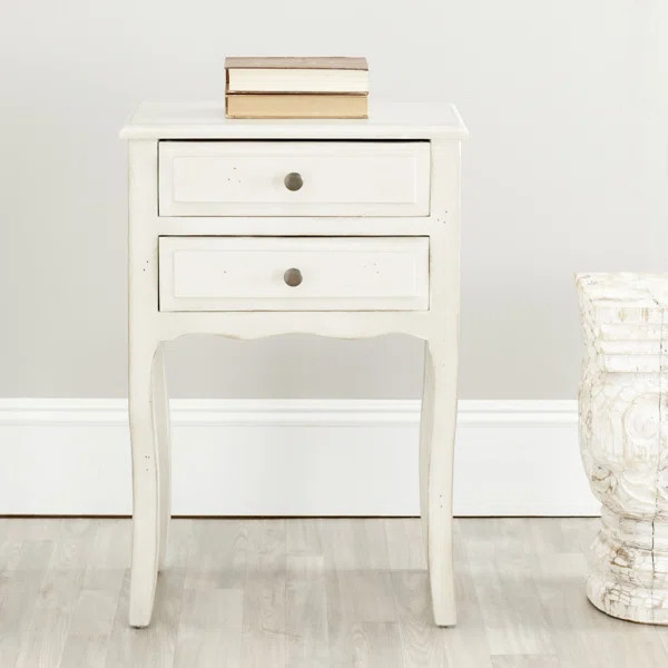 Joanna 26.8'' Tall 2 - Drawer Solid Wood Nightstand | Wayfair North America