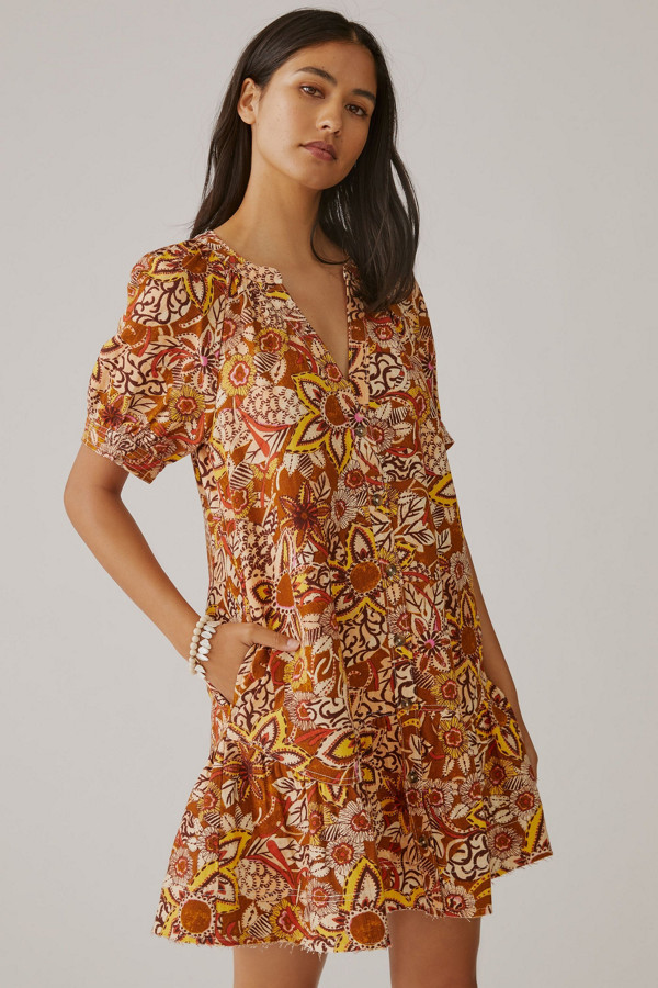 Printed Puff-Sleeve Tunic | Nuuly