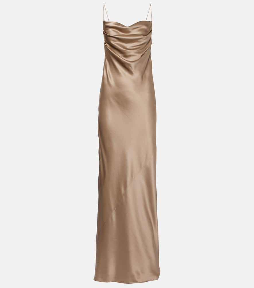 Saint Laurent Draped silk satin gown | Mytheresa (DACH)