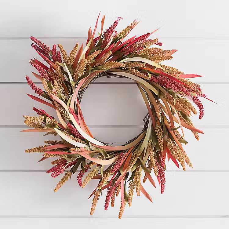 Ombre Wheat Spiral Wreath | Kirkland's Home