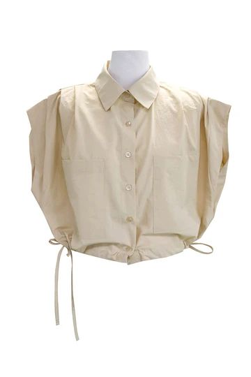 Amara Tie Waist Crop Shirt | Storets (Global)