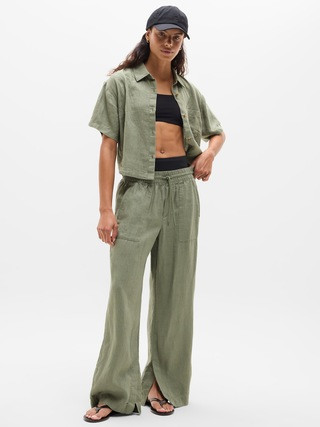 Retreat Linen Short Sleeve Shirt | Athleta