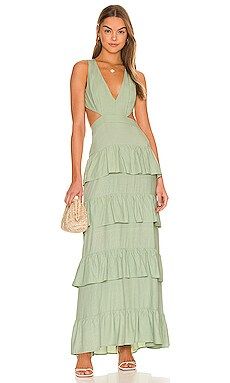 Line & Dot Christy Gown in Sage from Revolve.com | Revolve Clothing (Global)