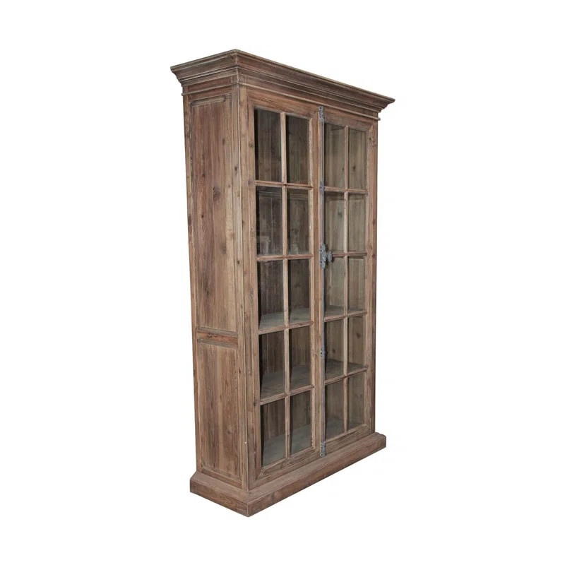 Mallory Vitrine 85" H x 48" W Solid Wood Standard Bookcase | Wayfair North America
