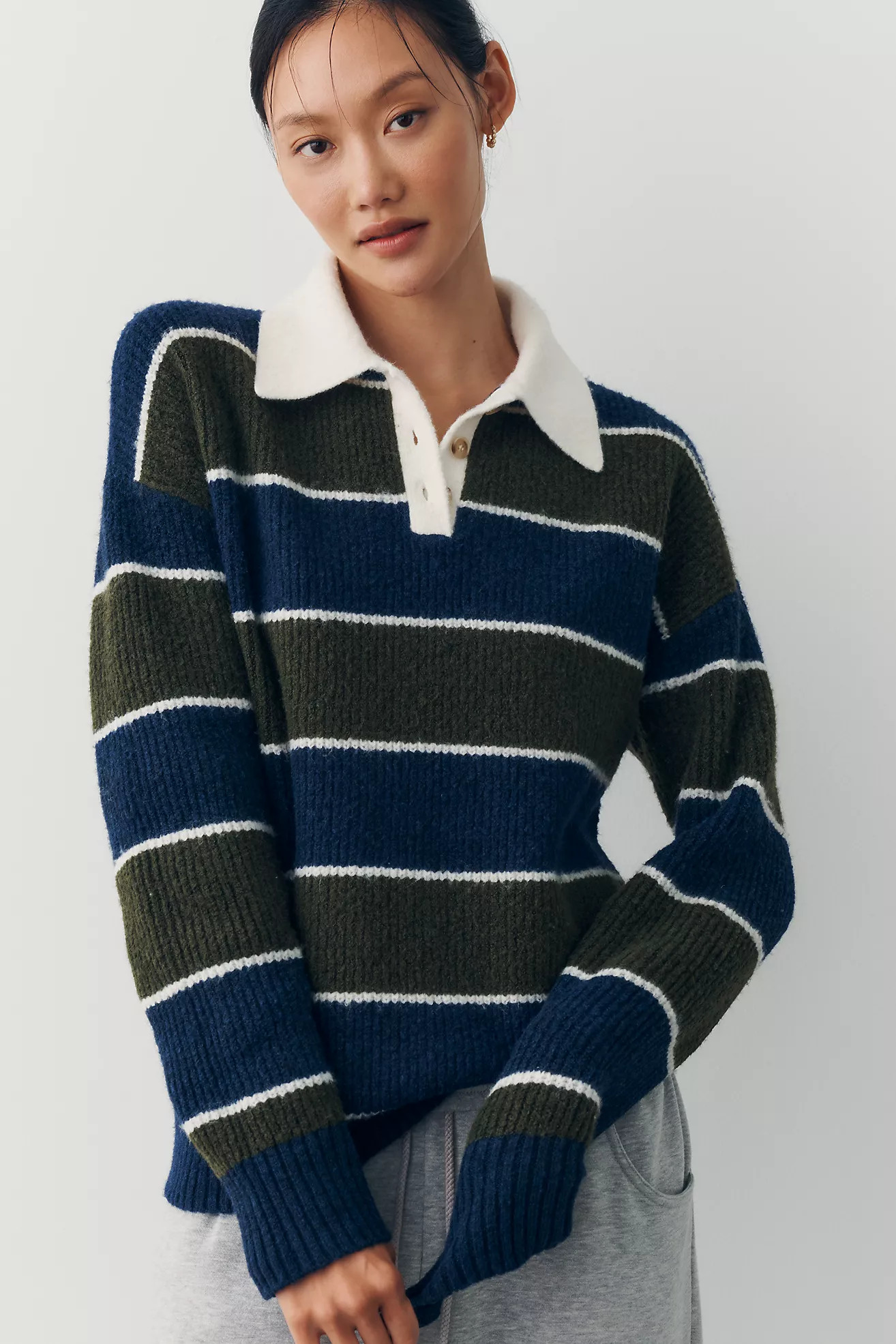 Sundry Long-Sleeve Rugby Pullover | Anthropologie (US)