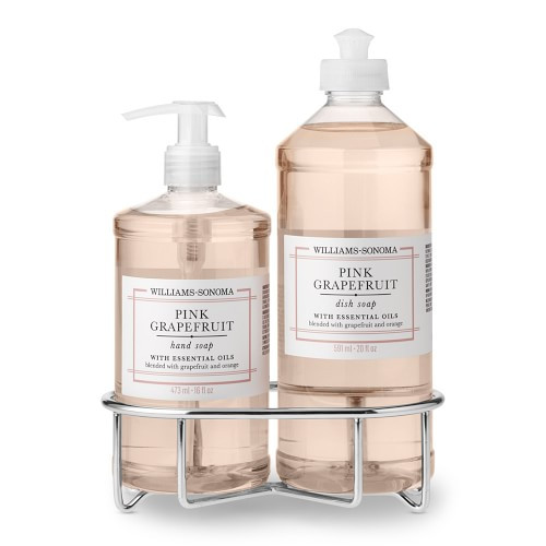 Williams Sonoma Pink Grapefruit Hand Soap & Dish Soap 3-Piece Kitchen Set, Stainless-Steel | Williams-Sonoma