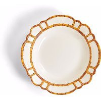 Bamboo Melamine Shallow Bowl | Cailini Coastal