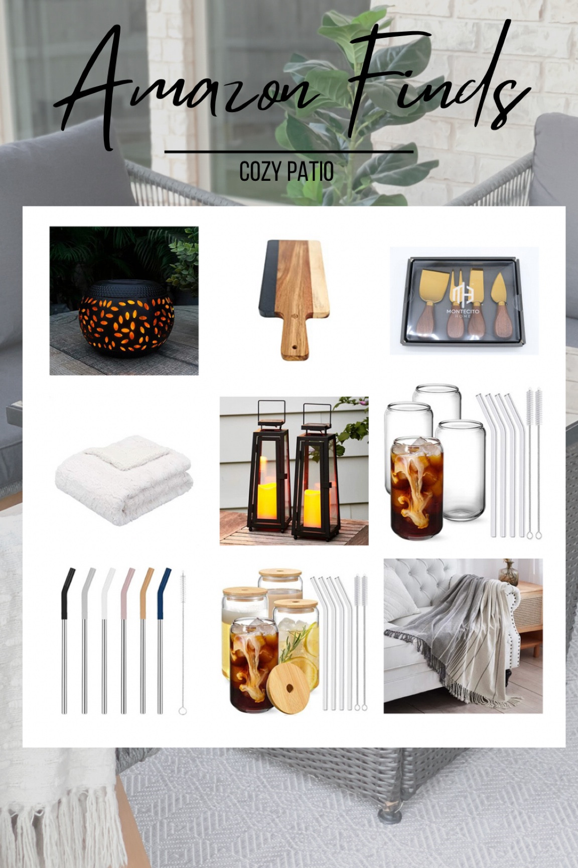 Budget- friendly Finds for your patio ($10-$60)

Home decor, fall decor, fall outdoors, fall patio, outdoor entertainment, outdoor candle, solar lantern, modern drinking cups, glass straws, metal straws, throw blanket, charcuterie knife set, charcuterie board, minimal essentials, outdoor entertainment essentials 

#LTKhome #LTKunder50 #LTKSeasonal