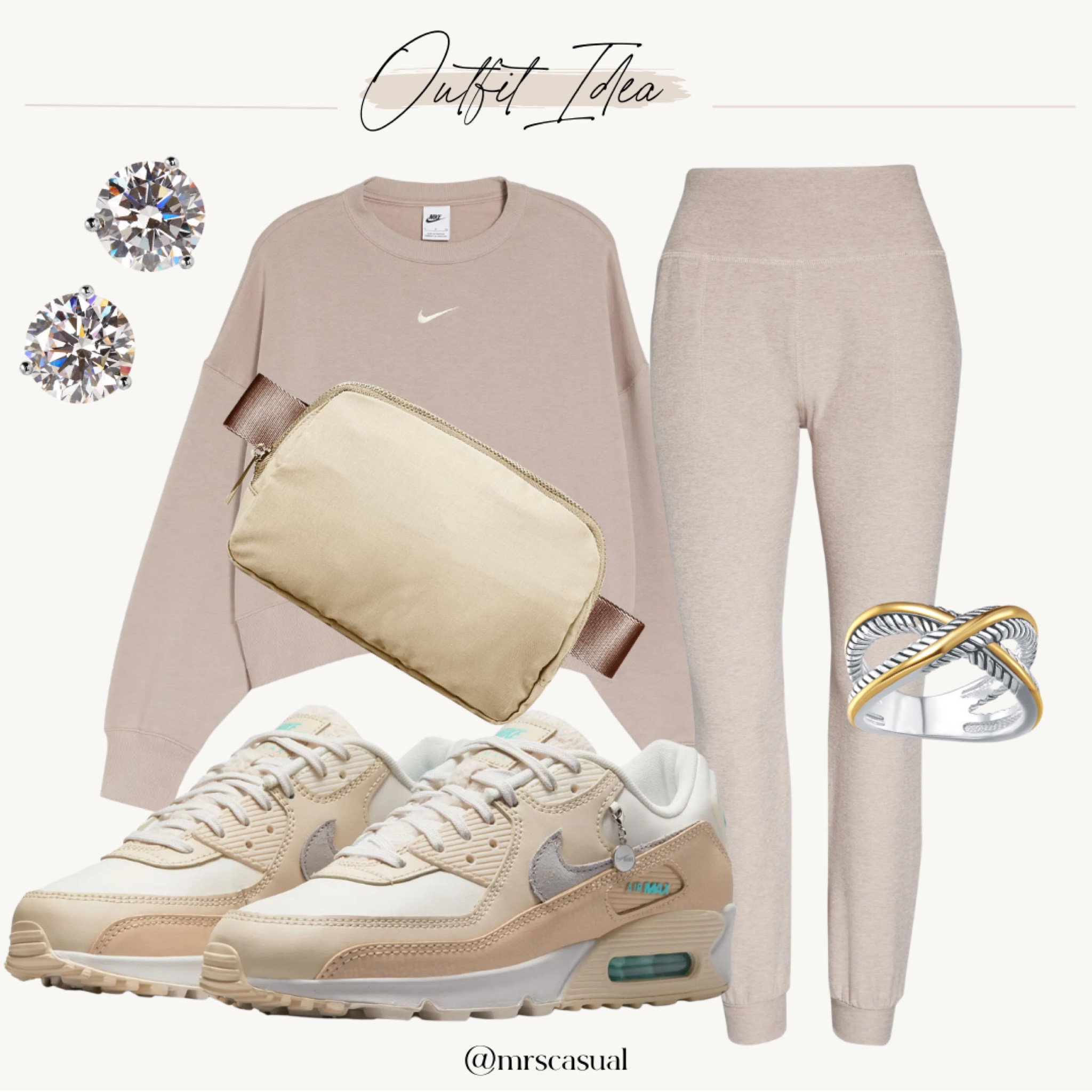 Athleisure outfit nike air max neutral 

#LTKfit #LTKunder100 #LTKunder50