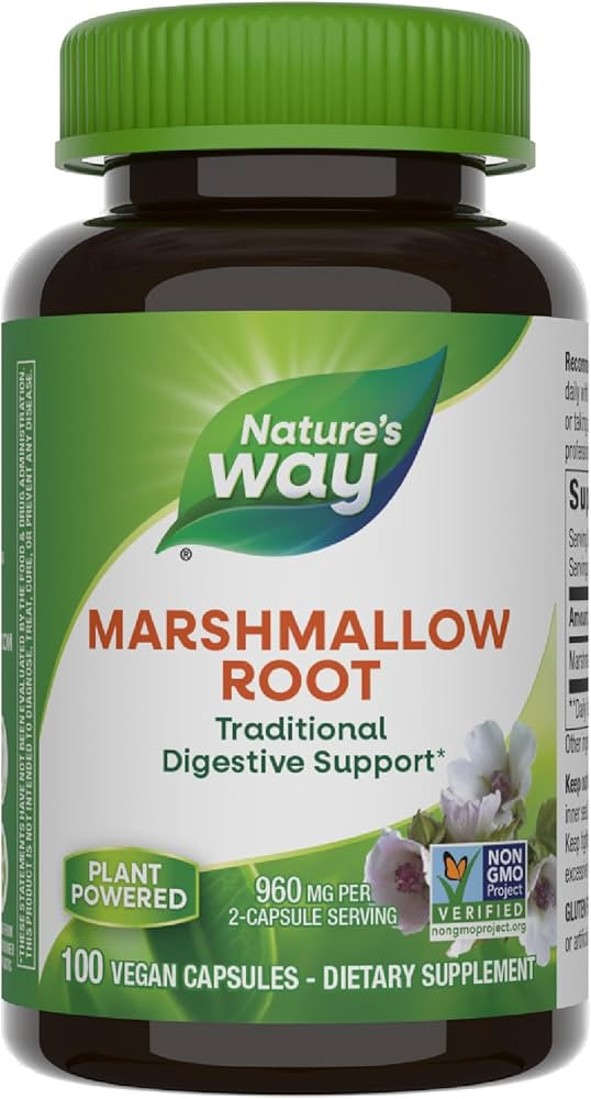 Nature's Way Marshmallow Root - Traditionally Used to Soothe Digestion* - Gluten, Dairy & Soy Fre... | Amazon (US)