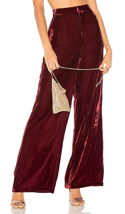 House of Harlow 1960 X REVOLVE Mona Wide Leg Pant in Red. - size L (also in M,S,XS) | Revolve Clothing