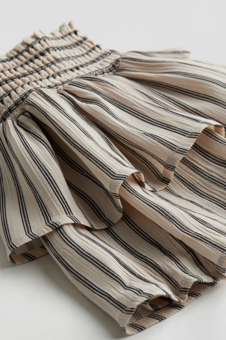 Tiered Skirt - Light beige/striped - Kids | H&M US | H&M (US + CA)