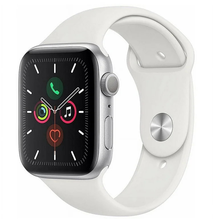 Apple Watch Series 5 (GPS) 40mm Silver Aluminum Case with White Sport Band, (Refurbished) | Walmart (US)