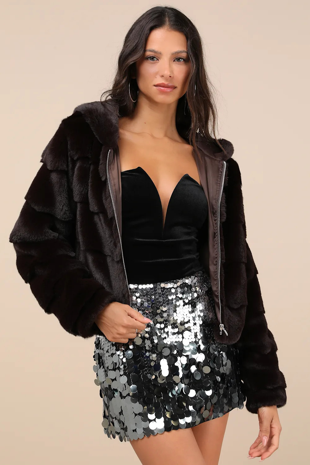 Notorious Radiance Gunmetal Sequin High Rise Mini Skirt | Lulus