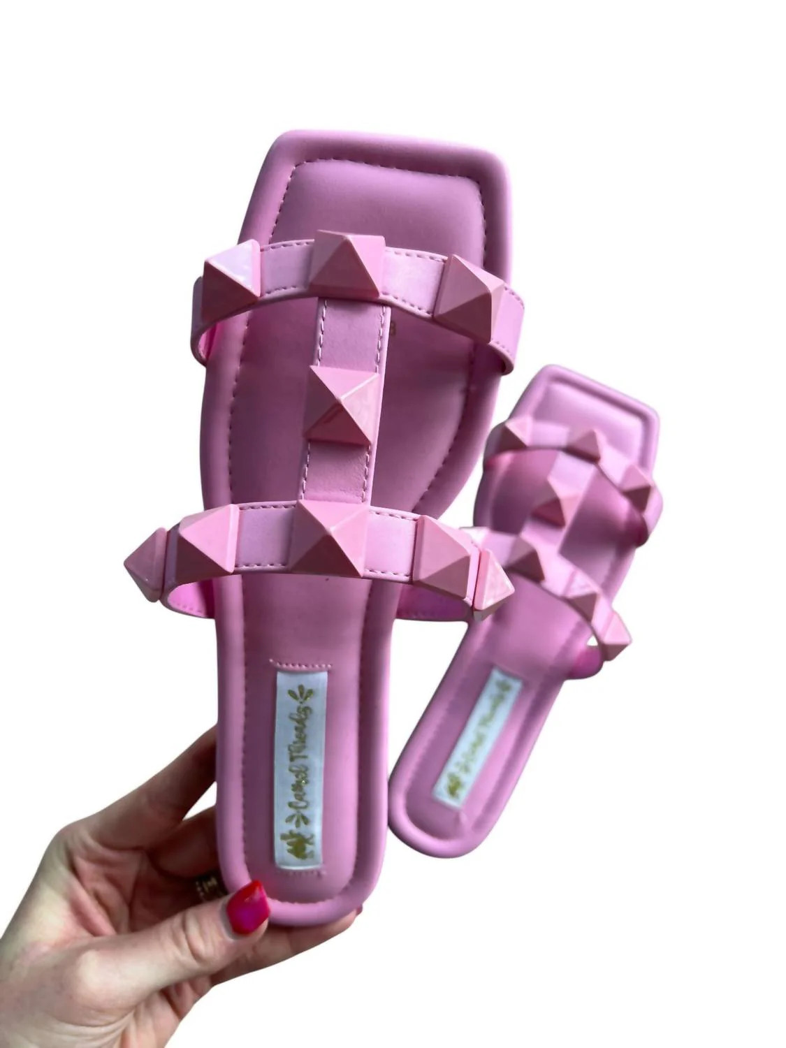 Women's Mandy Flat Sandals In Pink | Shop Simon