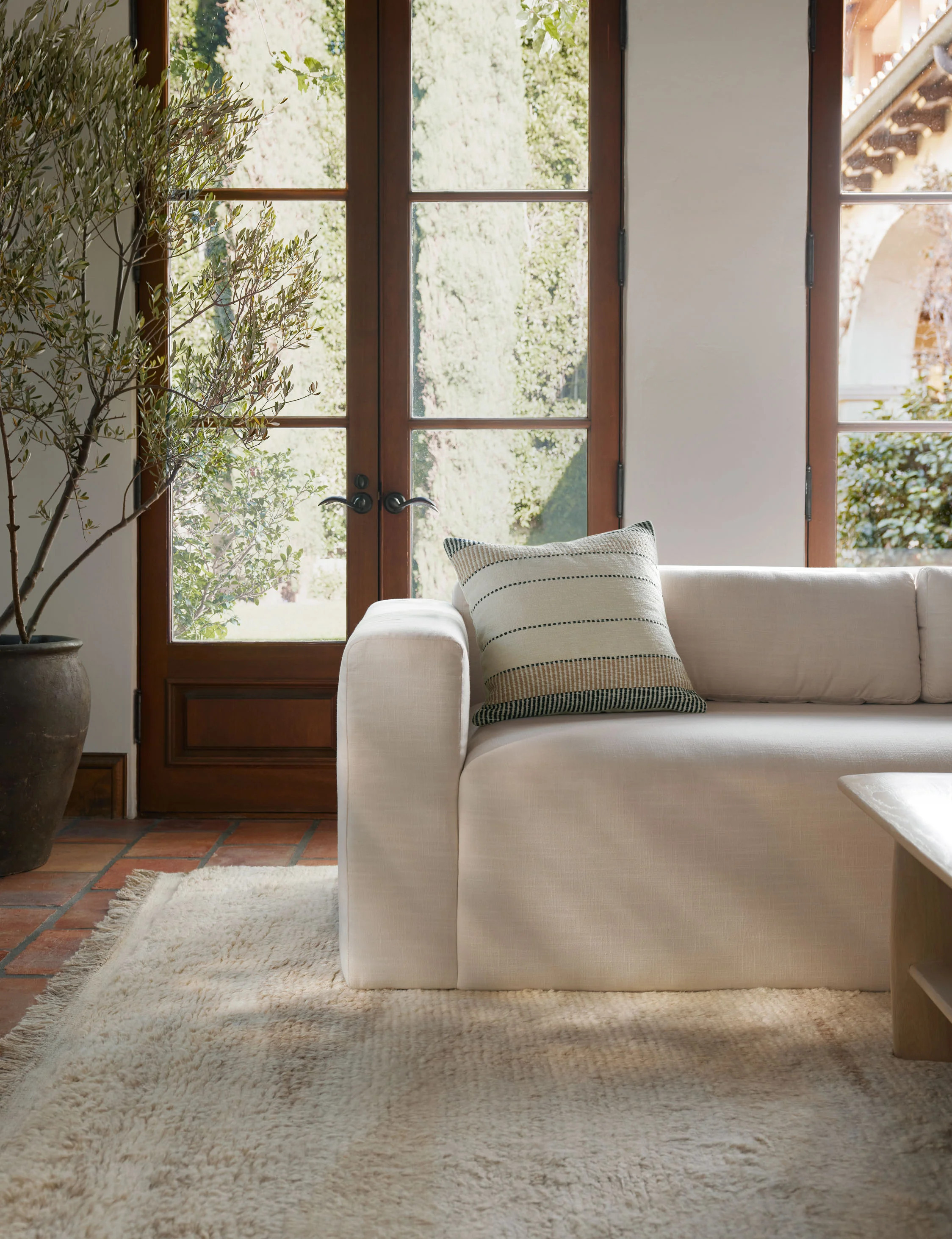 Magena Pillow, Ivory | Lulu and Georgia 