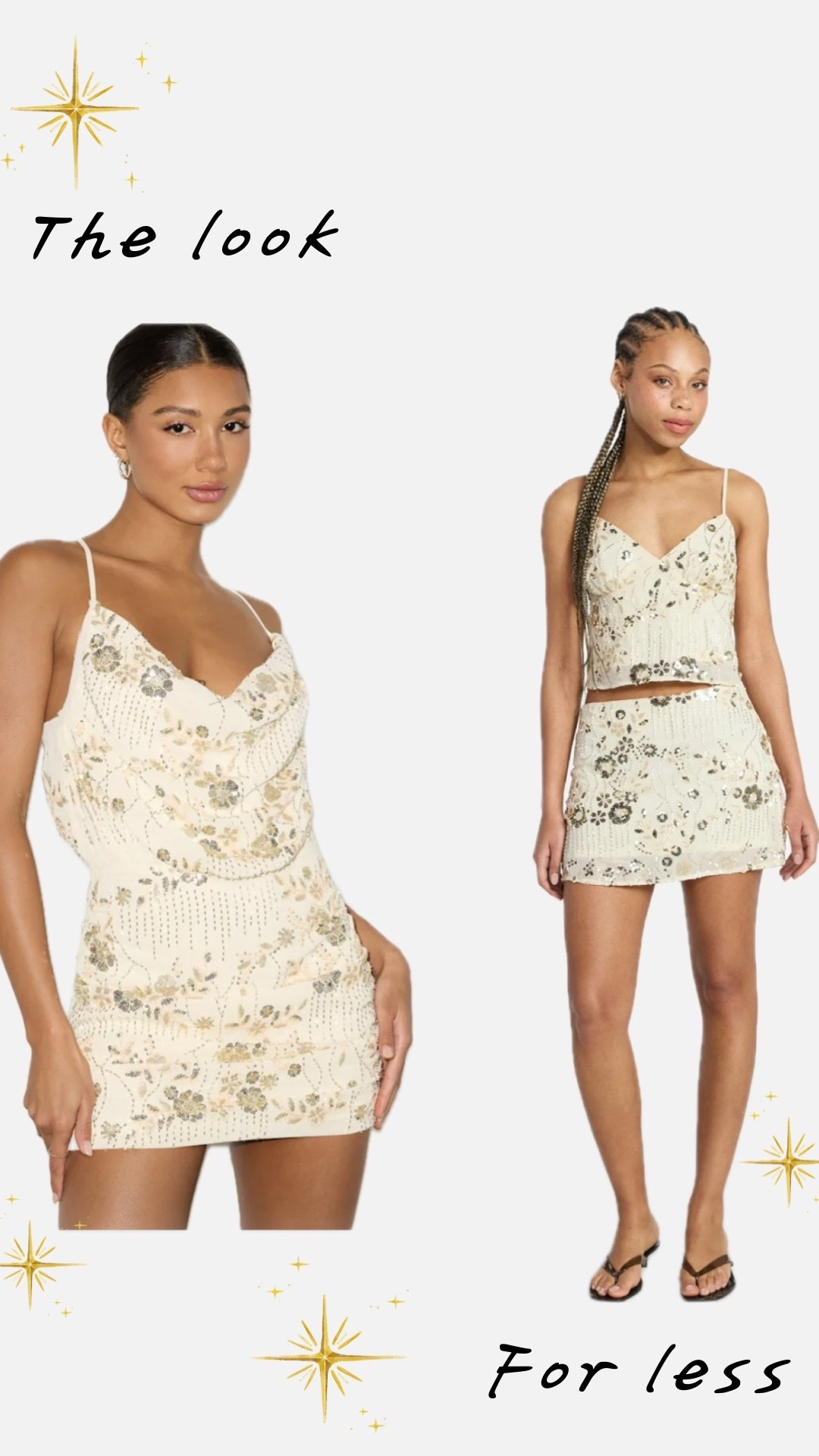 Love a look for less, the trendy dress from lulus is so gorgeous, but I don’t love the price tag. I found a matching set that is basically identical 👀 which one are you picking? $80 vs $32

Embellished outfit, trendy outfits, matching set, vacation outfits, vacation style, summer outfit inspo, summer outfit ideas, summer dress, embellished dress, embellished set

#LTKootd #LTKSaleAlert #LTKTravel