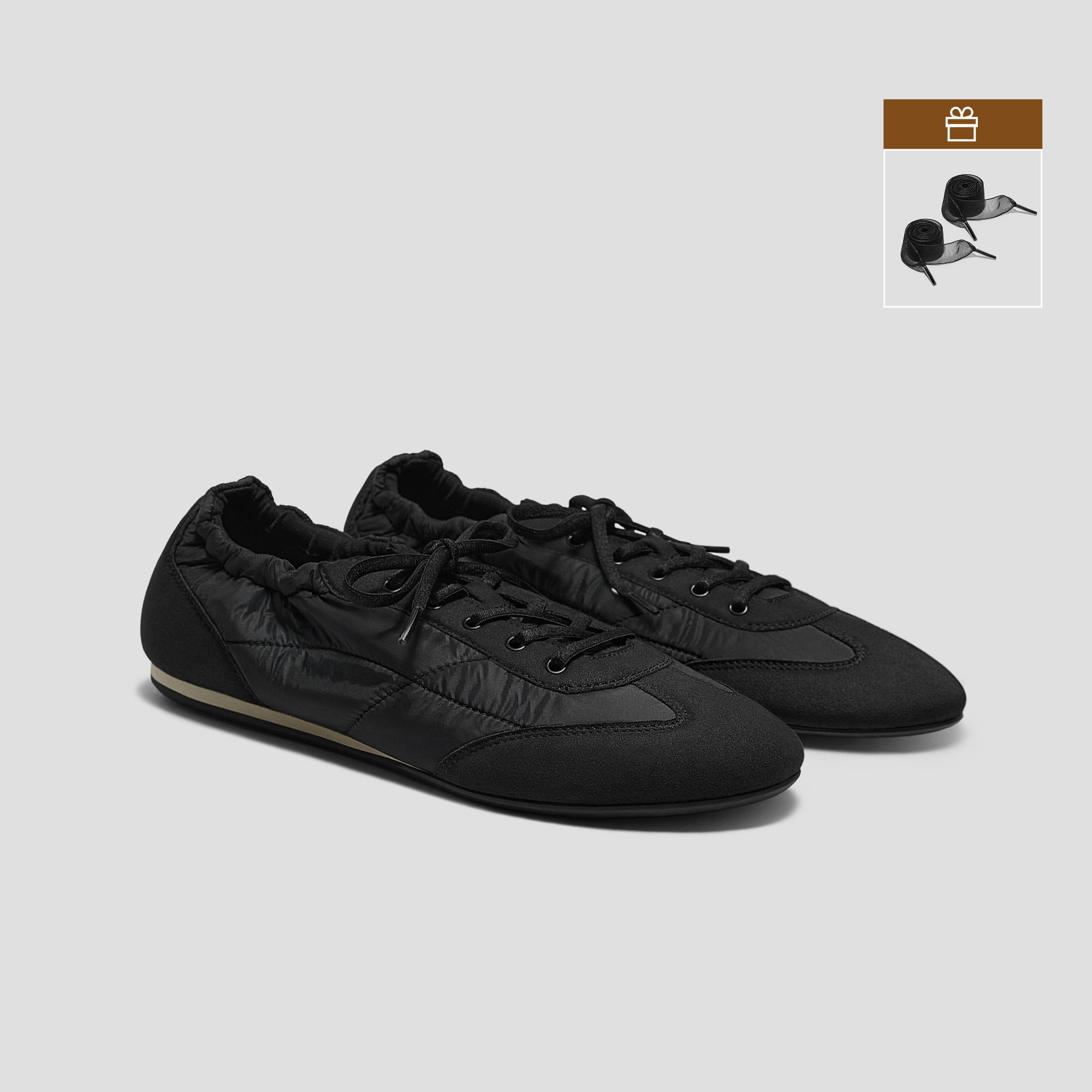 VIVAIA Jogger Re-Nylon Sneakerina (Yancy)|BLACK|US 9 | VIVAIA