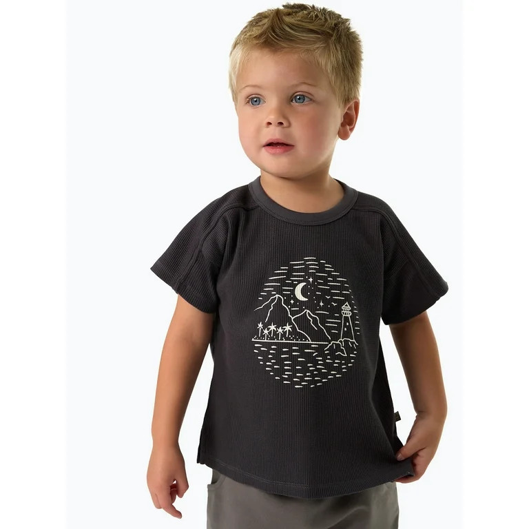 Modern Moments by Gerber Toddler Boy Organic Top and Shorts Outfit Set, Sizes 12M-5T | Walmart (US)