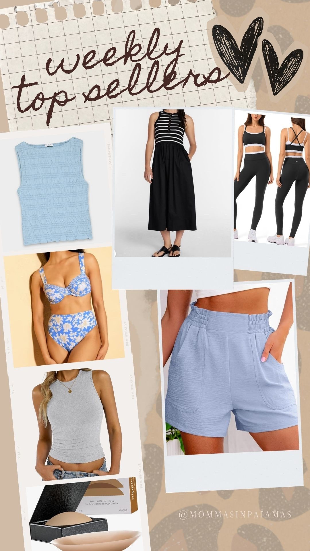 Weekly bestsellers:
Amazon: 
Two piece workout set, ribbed high neck tank top, nippies covers, comfy light blue shorts
Target:
Full bust friendly bathing suit & mom approved bottoms 
Walmart:
Henley maxi dress
Aritzia:
Smocked baby blue tank top

#LTKSeasonal #LTKPetite #LTKMidsize