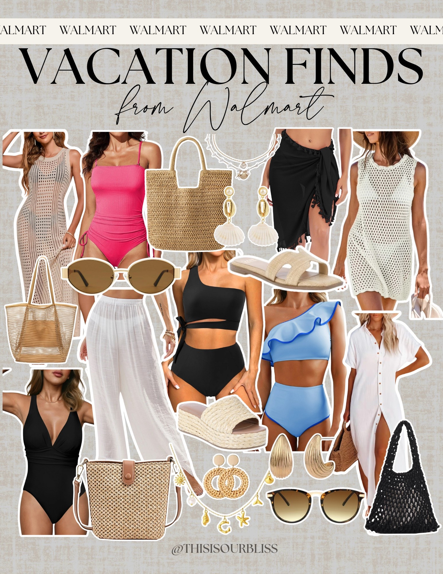 Walmart is coming through with the cutest vacation finds! Swimsuits, coverups, bags & accessories that look designer without the price tag. I’ve rounded up the best pieces for your next getaway—linked everything on LTK!

#LTKSwim #LTKStyleTip #LTKTravel