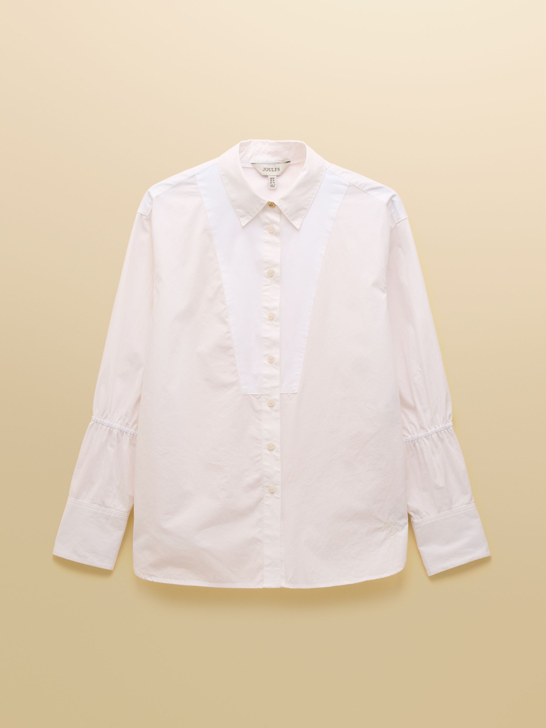 Bianca White Bib Detail Shirt | Joules | Joules