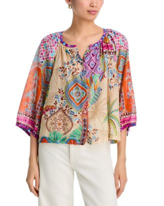 Michaella Printed Peasant Blouse | Bloomingdale's (AU)