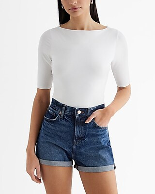 Supersoft Fitted Double Layer Crew Neck Tee | Express