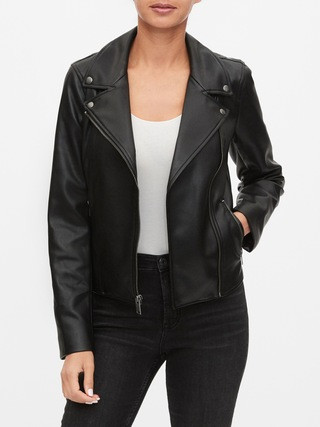 Faux Leather Moto Jacket | Gap Factory
