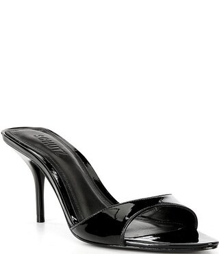 Schutz Elodie Patent Leather Stiletto Slide Sandals | Dillard's | Dillard's