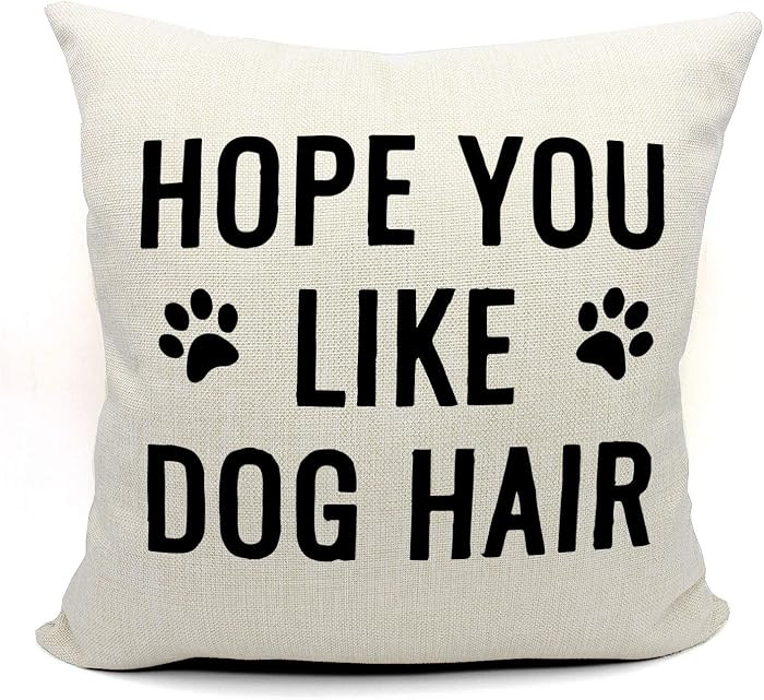 Mancheng-zi Dog Throw Pillow Cover 18x18, Funny Decor With Paw Print, Room Decorations for The Ho... | Amazon (US)