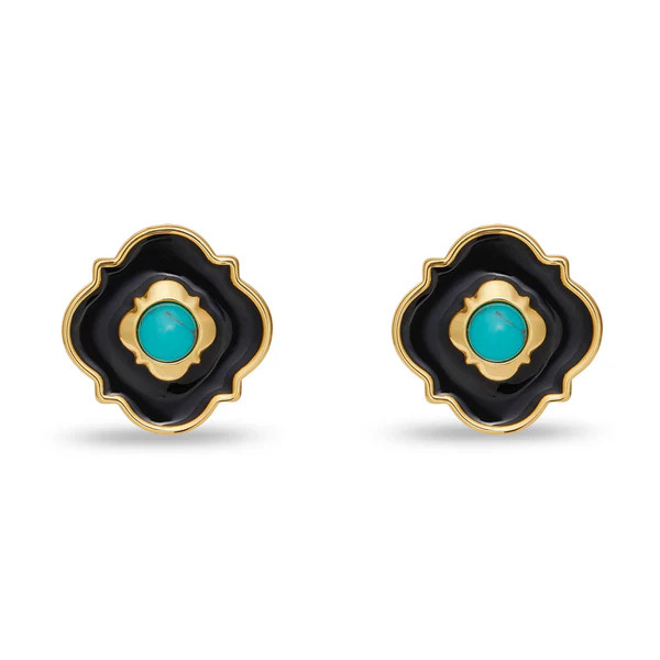 PATINA GREEN BILTMORE BUTTON EARRINGS | LELE SADOUGHI