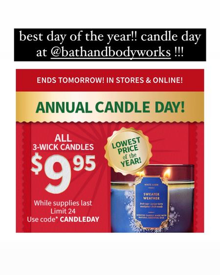 all 3-wick candles $9.99 today!!!

#LTKSeasonal #LTKHoliday
