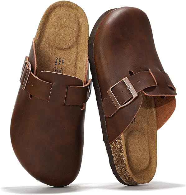 Project Cloud Genuine Leather Footbed Clogs for Women - Memory Foam Arch Support Slippers for Wom... | Amazon (US)