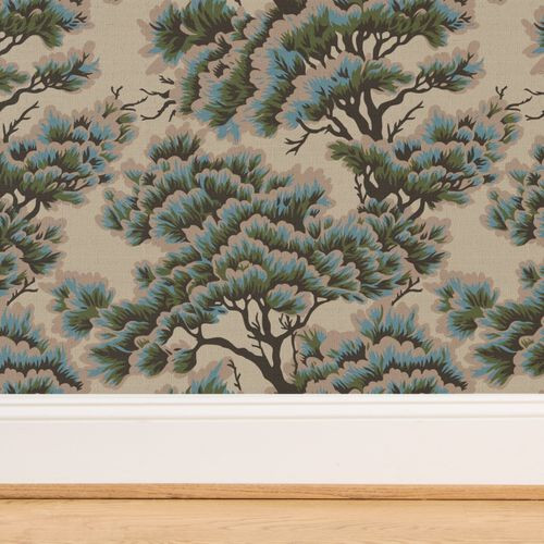 UMBRIA DUSK WOODS Wallpaper byholli_zollinger | Spoonflower