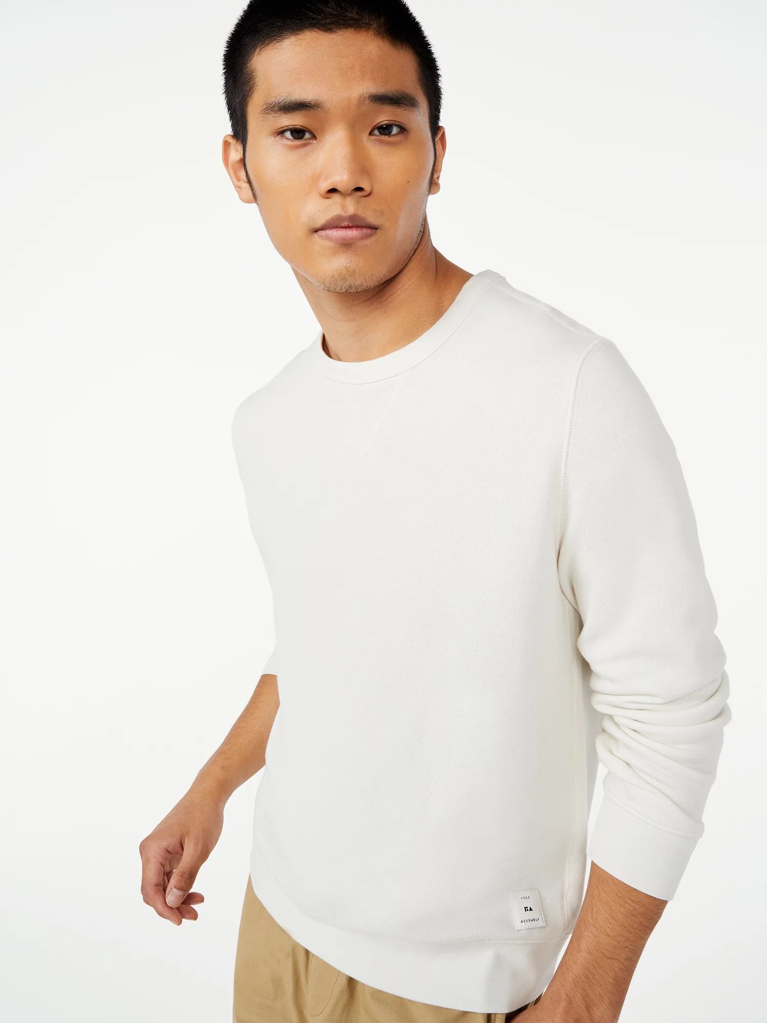 Free Assembly Men’s Coverstitch Sweatshirt | Walmart (US)