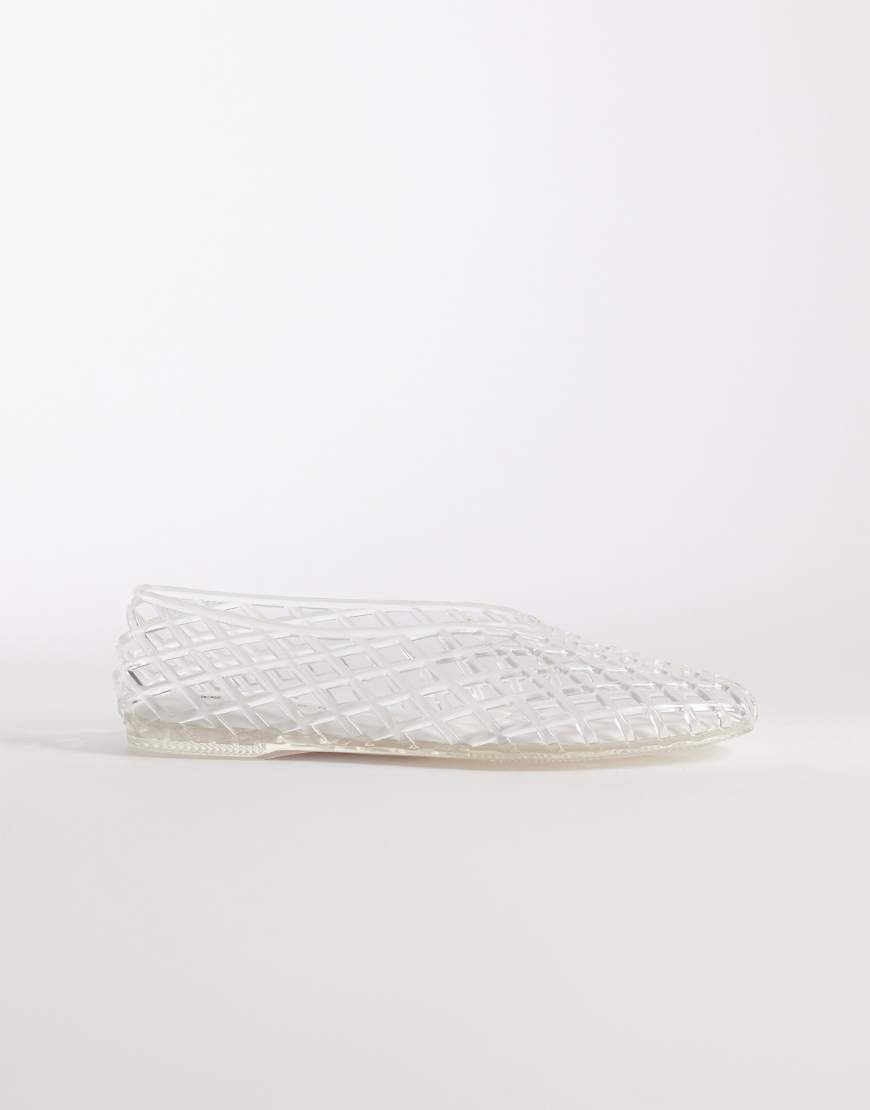 ASOS DESIGN Luminous jelly caged ballets in clear | ASOS (Global)