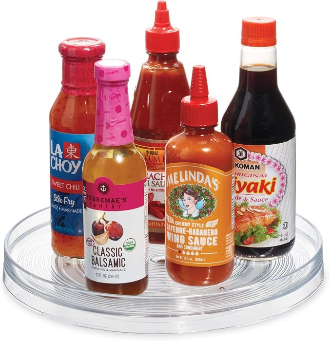 iDesign Recycled Plastic Lazy Susan Turntable Organizer, The Linus Collection – 11” x 1.75”... | Amazon (US)